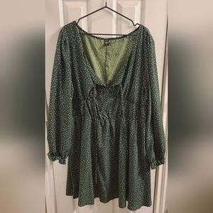 Shein Cottage-core Inspired Lantern-Sleeved Midi Dress